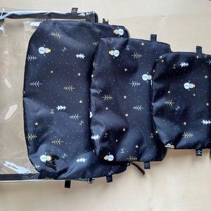 Tackle 4 pc storage pouches-Snowman trees